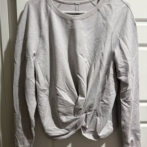 Lululemon Athletica Light Gray Twist Front Sweatshirt